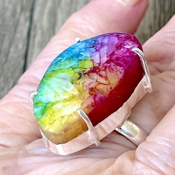 Rainbow Solar Quartz Ring - Picture 3 of 8